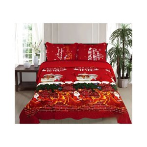 Genérico - Cubrecama Quilt De Navidad Plaza Y Media K3