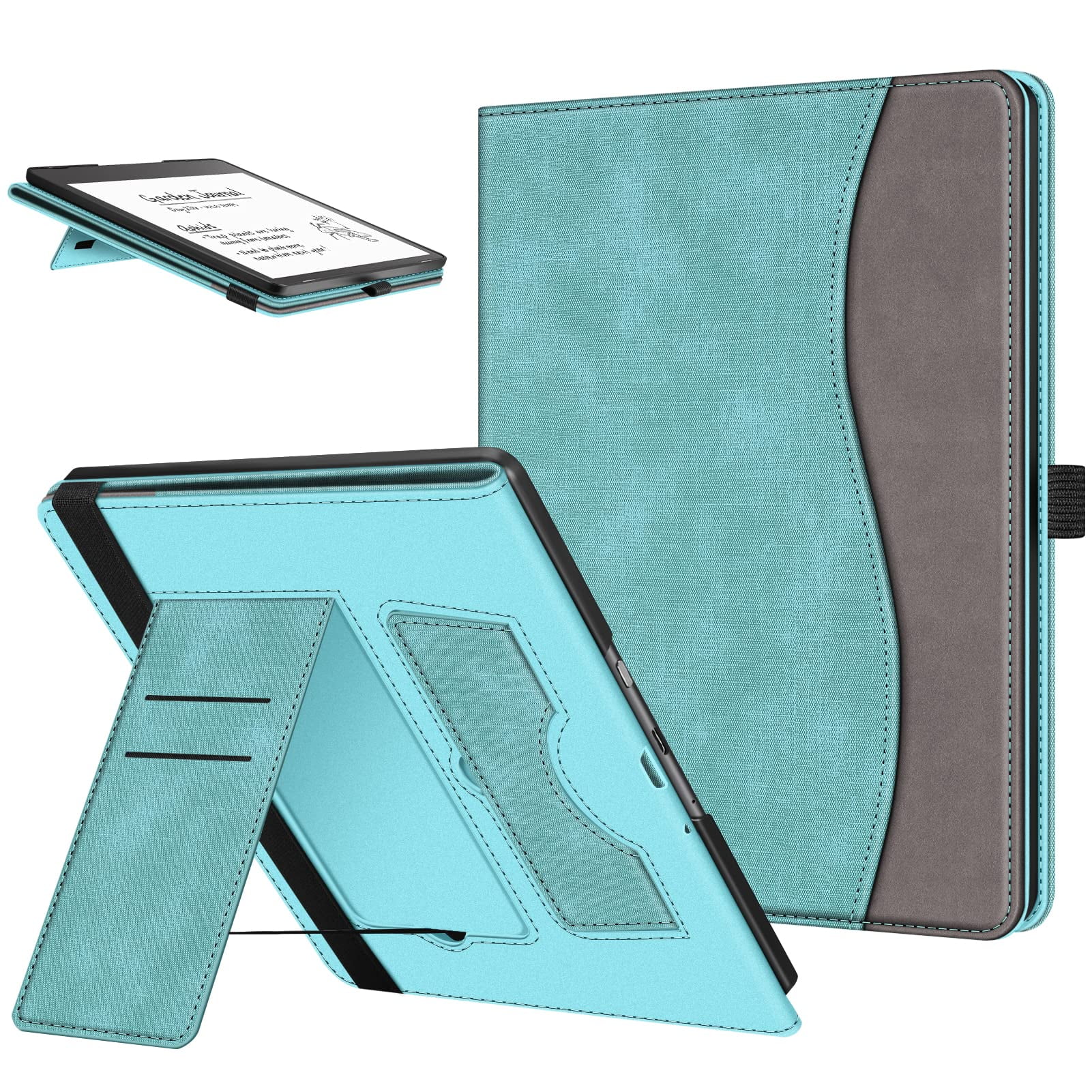 Funda Fintie Con Soporte Para Kindle Scribe De 10,2'' Con Ranura Para Tarjetas, Color Turquesa