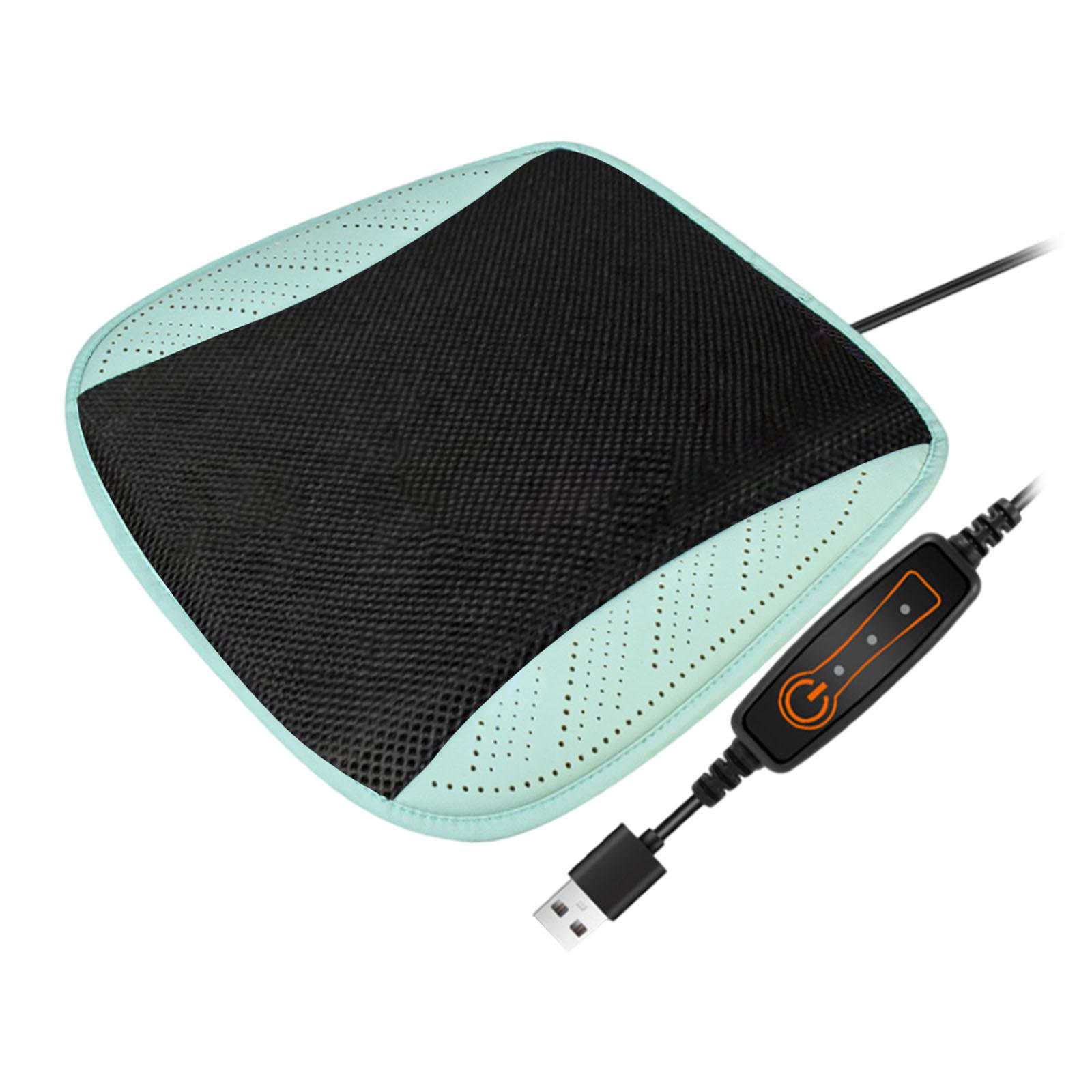 Ioensy - Generic Usb 8 Ventiladores Cojín De Asiento De Coche Almohadilla Ventilada Para Silla Para Sedanes Coche Verde Claro