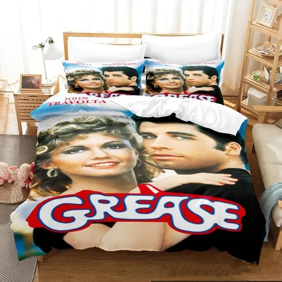 Grease Bedding Set Boys Girls Duvet Cover Pillowcase Bed boys Adult Home Textileextile