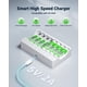 thumbnail image 2 of Baterías recargables EBL 2800 mAh AA, paquete de 8 unidades y cargador de 8 compartimentos, 2 of 9