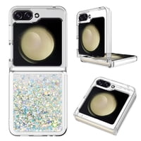 Foxdock - Funda Para Sansung Galaxy Z Flip 6 Con Brillo Líquido, Protección Completa Y Soporte De Anillo Giratorio