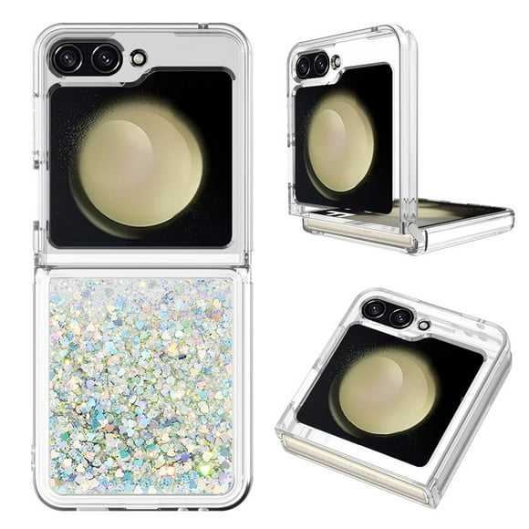 Funda Para Sansung Galaxy Z Flip 6 Con Brillo Líquido, Protección Completa Y Soporte De Anillo Giratorio