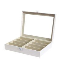 Ioensy - Caja Para Gafas Con Tapa De Cristal, Caja De Almacenamiento Para Gafas, Para Decoración, Sala De Estar, Viajes