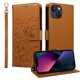 thumbnail image 1 of Funda Cartera para iPhone 14 Plus Perro Cachorro Grabado con Tarjetas Soporte Correa Marrón, 1 of 6