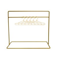 Magideal - Perchero De Ropa En Miniatura Para Casa De Muñecas Con 5 Perchas, Accesorios De Decoración Para Casa De Muñecas, Estante De Joyería, Estante Para Vest Dorado