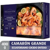 Camarón Ecuatoriano Grande Cocido Entero 400 G Selección