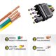 thumbnail image 4 of Conector de extremo de remolque MECMO, plano de 4 vías, 25 cm con cableado de 16 AWG, 4 of 7