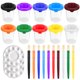 thumbnail image 1 of Set de 23 piezas HOMKARE para niños: vasos de pintura con pinceles, 1 of 7