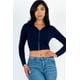thumbnail image 1 of Sudadera Corta Con Capucha Y Cierre De Felpa Francesa, 1 of 2