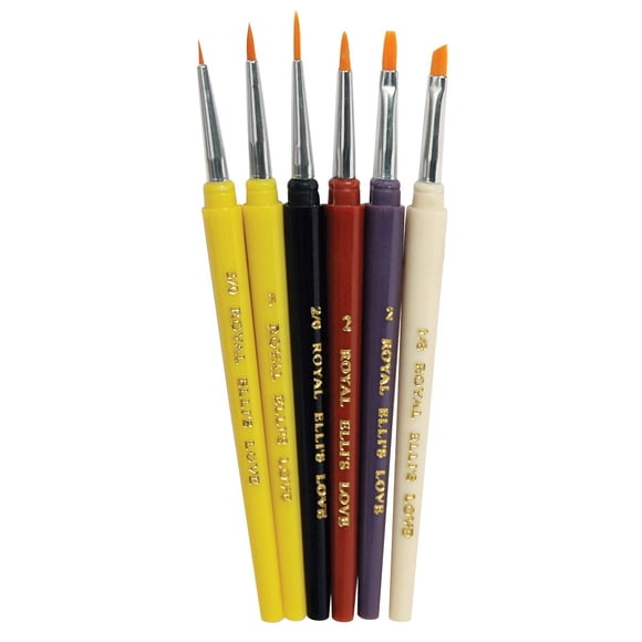 Juego de pinceles ROYAL BRUSH MFG. Royret-Q Ellies Love Talon, 6 unidades