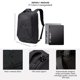 thumbnail image 4 of Mochila para portátil Knack Series 1 con capacidad para hasta 15 pulgadas, color negro sigiloso, 4 of 7