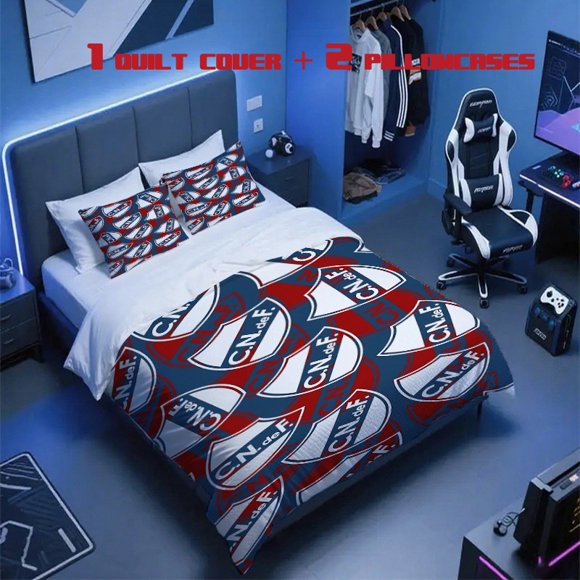 3pcs Colombia CN de F Football Club Themed Bedding Set Cover and Pillowcases