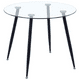 thumbnail image 1 of Mesa Redonda Minimalista Negra De Vidrio 80cm - Estructura Black, 1 of 3