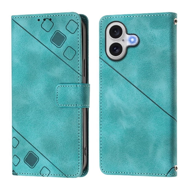 Funda Cartera para iPhone 17 con Soporte y Ranuras, Resistente a Golpes y Rayones Verde