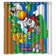 thumbnail image 1 of Cortina de ducha con diseño de perro Bob, con ganchos, tamaño 66 x 72 pulgadas, 1 of 3