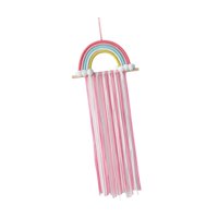 Bothyi - Soporte Para Moños De Macramé Para Niñas, Regalo De Cumpleaños, Organizador De Moños Boho, Color Rosa