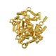 thumbnail image 1 of 12pcs redondo resorte de cierre 3mm crimpado tubo de campana termina la joyería de oro amarillo diy, 1 of 3
