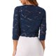 thumbnail image 3 of INSPIRE CHIC Chaquetas de Mujer Encaje Floral Cárdigan Mangas 3/4 Cubierta Transparente Top Azul Oscuro S, 3 of 6