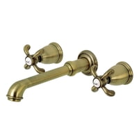 Grifo De Baño Kingston Brass Ks7123Tx Con Montaje En Pared, 8 Centros