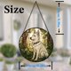 thumbnail image 2 of Atrapasol vitral perro pastor alemán blanco hecho mano vidrio colgantes interior jardín regalo amante mascotas 16cm, 2 of 8
