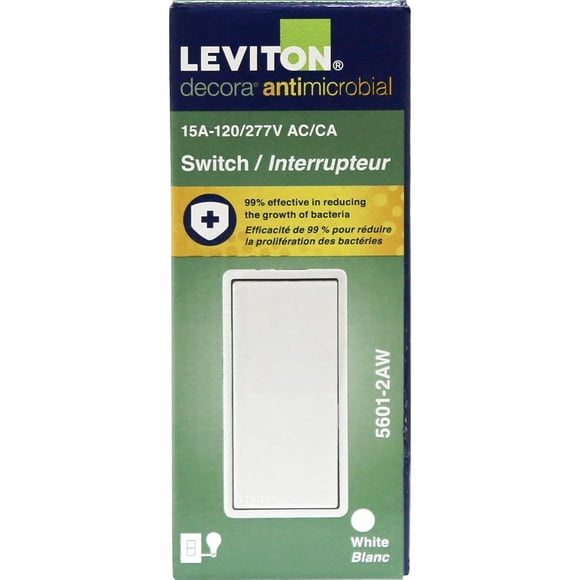 Interruptor Leviton 56012AW 15 A 120/277 V unipolar