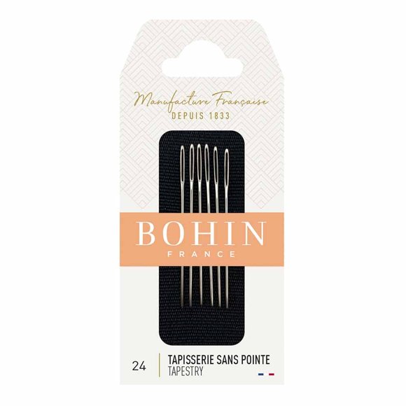 Agujas de mano Bohin talla 24, 6 uds/paquete
