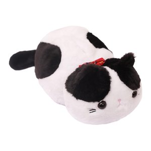 Magideal - Caja De Almacenamiento De Papel Con Soporte Para Pañuelos De Coche De Gato De Peluche, Soporte De Papel, Cubierta De Pañuelos Universal, Caja De , Blanco Negro