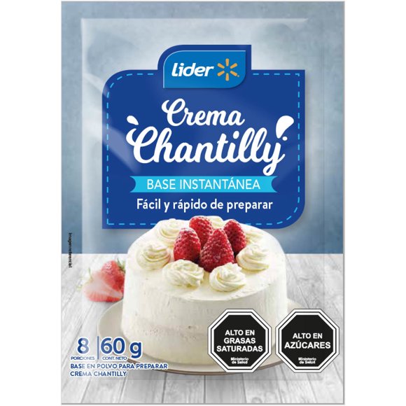 Crema Chantilly en polvo Sobre, 60 g