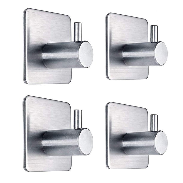Ganchos adhesivos para toallas Fotosnow, impermeables, de acero inoxidable, paquete de 4
