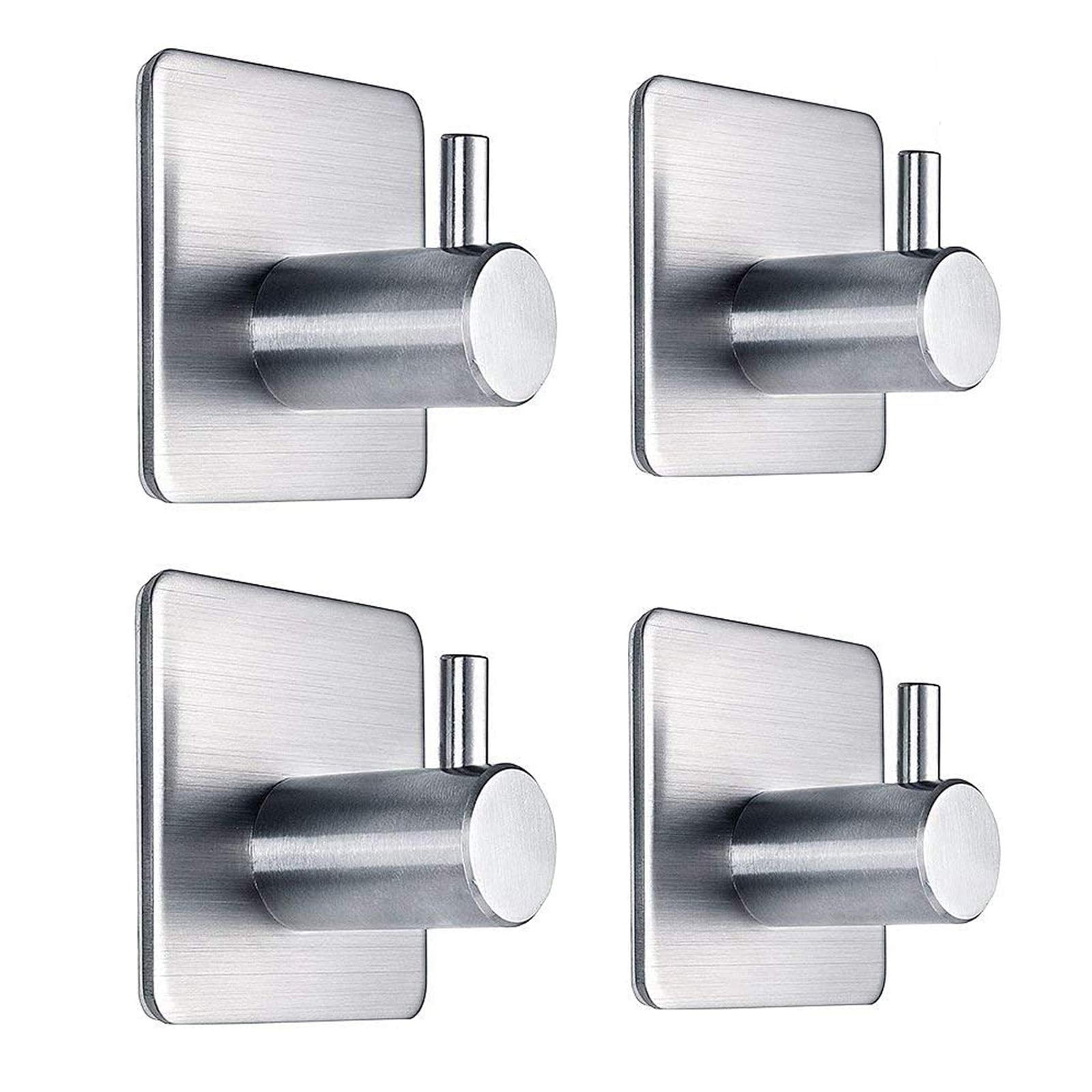 Ganchos Adhesivos Para Toallas Fotosnow, Impermeables, De Acero Inoxidable, Paquete De 4