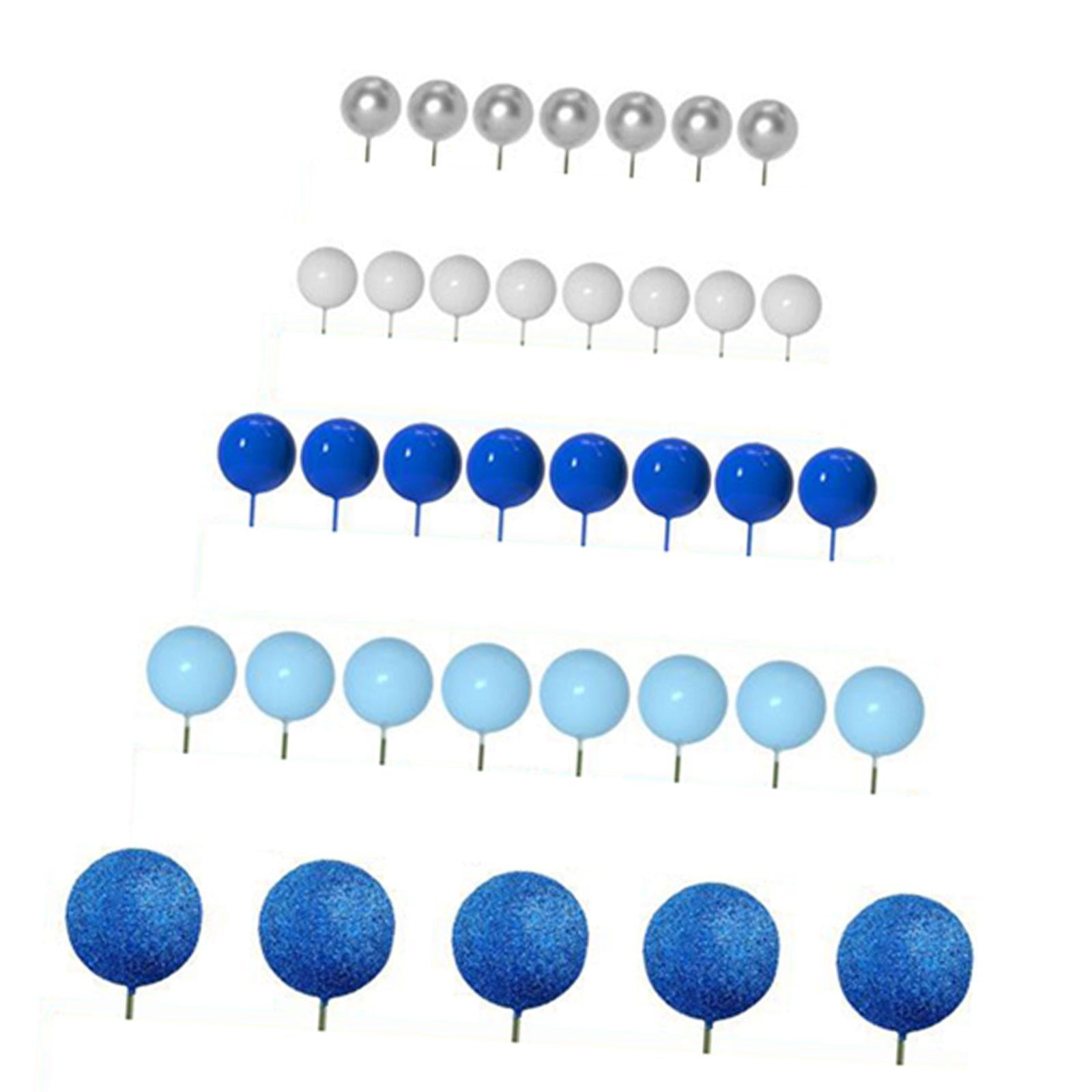Bothyi - 50 Bolas Decorativas Para Tartas, Suministros Para Fiestas, Aniversarios, Color Azul