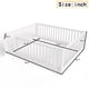 thumbnail image 3 of Full Size Bed Floor Bed with Safety Guardrails and Door for Kids,White, 3 of 3