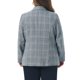 thumbnail image 4 of Agnes Orinda Blazers de Talla Grande para Mujeres Cuadros Solapa con Muesca Manga Larga Blazer Casual de Negocios 1X Azul Oscuro, 4 of 8