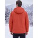 thumbnail image 3 of INSPIRE CHIC Chaqueta de Invierno para Hombre con Capucha y Cremallera Completa, Acolchada y Gruesa, Talla S, Rojo, 3 of 5