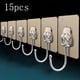 thumbnail image 1 of 5/10/15/25/40pcs Wall Hooks, Wall Mounted Hanger, Large Adhesive Hooks, Large Size Free Punching Hook For Bathroom Kitchen Room, Bathroom Accessories, 1 of 3
