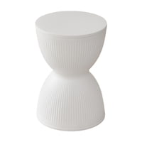 Magideal - Reposapiés Redondo Pequeño. Reposapiés Pequeño. Mueble Multiusos. Cómodo Reposapiés. Para La Cabecera O La Puerta Del Dormitorio. Taburete Para Cambia Blanco