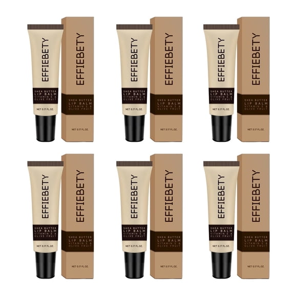 Bálsamo Labial EFFIEBETY Pack de 6 – Manteca de Karité 5 ml – Vegano