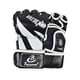 thumbnail image 4 of Guantes de mma Medio Karate Guantes de lucha Saco de arena Equipo de protección Adultos ligeros Taekwondo Envolturas para manos Guantes de boxeo , Blanco negro, 4 of 5