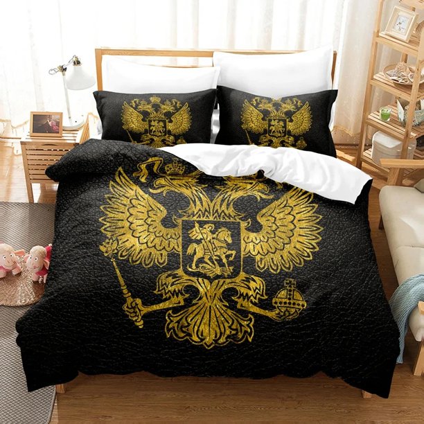 Russian Flag State Insignia Bedding Set Duvet Cover Bed Set Quilt Cover Pillowcase Comforter Boys Adult
