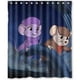 thumbnail image 1 of Cortina de ducha de dibujos animados de The Rescuers Down Under, juego de cortina de baño con ganchos, tamaño 60 x 72 pulgadas, 1 of 3