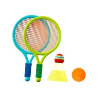 Magideal - Juego De Tenis De Bádminton Para Niños, Raqueta De Bádminton, Juguete Interactivo, Juego De Raquetas De Tenis Para Entrenamiento De Niñas En El Patio Azul Y Verde
