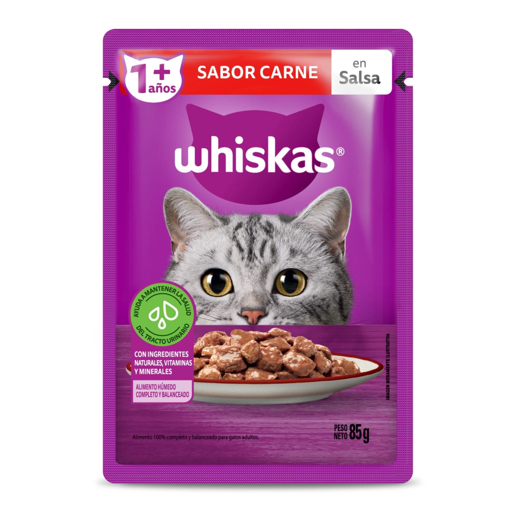 Alimento Húmedo Gato Adulto Sabor Carne Pouch 85 g Whiskas