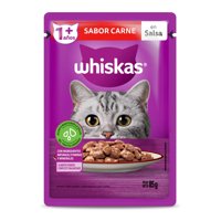 Alimento Húmedo Gato Adulto Sabor Carne Pouch 85 G Whiskas