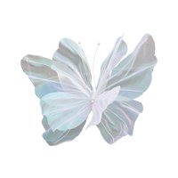 Bothyi - Mariposa Artificial De Hilo De Seda, Gasa Gigante, Mariposa Falsa Para Manualidades De Boda, Color Blanco