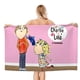 thumbnail image 1 of Charlie y Lola Toalla de playa de secado rápido con diseño temático, regalo para mujeres y niñas, ideal para cumpleaños, fans, amantes de la música, uso en la playa o al aire libre, 78 × 160 cm, 1 of 6