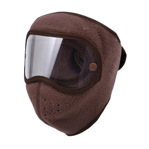 Ioensy - Mascarilla De Invierno Suave, Transpirable Y Reutilizable, Protectora Para Adultos, Hombres Y Mujeres, Para Escalada, Color Café