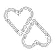 thumbnail image 1 of 2x Valentines Day Decoración Marco De La Corona De Alambre Del Corazón Para La Puerta Delantera Año Nuevo 30 Cm Negro, 1 of 5