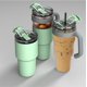 thumbnail image 2 of Vaso de Viaje asobu 965 ml Verde albahaca con pajilla, 2 of 7