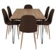 thumbnail image 3 of Comedor  6 Sillas Sin Brazo Miel - Café Oscuro, 3 of 8